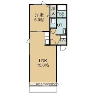 ペガサス中道【201号室】の間取り