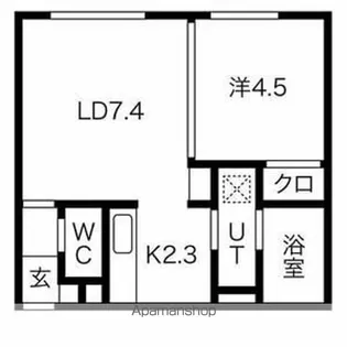 コンフォール中島【108号室】の間取り