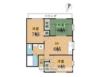 グリーンヴィラハラシマ【1階】の間取り