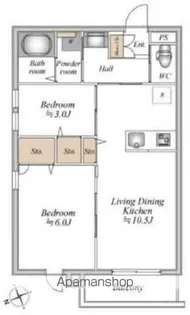 ザ・フォレスト立川【1階】の間取り