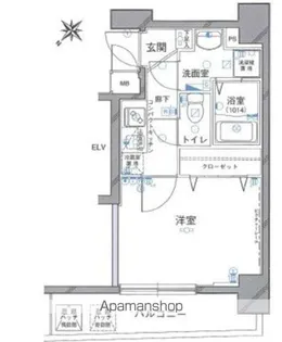 グリフィン横浜・ルミエール【5階】の間取り