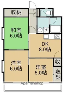 銀杏町レジデンス【6階】の間取り