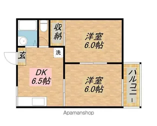ハイツ北山【2階】の間取り