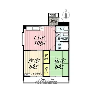 パークヒルズ押切【201号室】の間取り