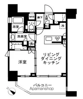 シティインデックス神田【7階】の間取り