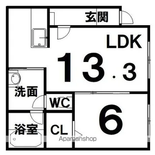 仮)西7南9AP【1階】の間取り