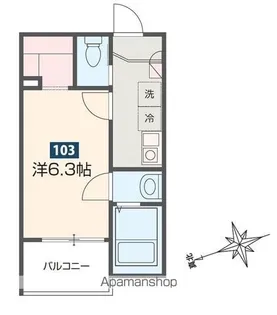 MELDIA幕張【1階】の間取り
