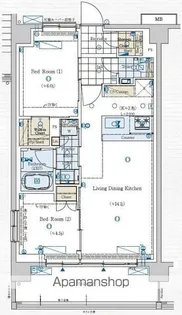 GENOVIA赤羽【7階】の間取り