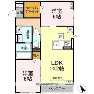 ワイズヴィラ岐南EAST【1階】の間取り