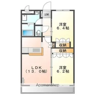 IZUMI【105号室】の間取り