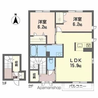 サニーコート清住【2階】の間取り