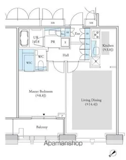 Dマークス西新宿タワー【22階】の間取り