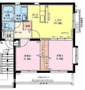 ユーミーなでしこB【B102号室】の間取り