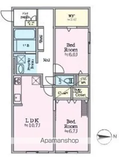 ティーリミテッド【2階】の間取り