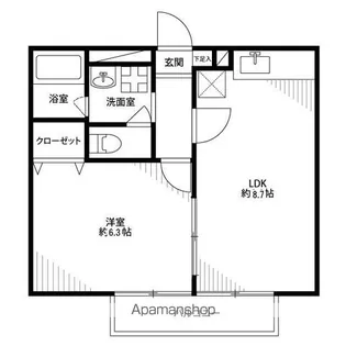 アムールCAGE【1階】の間取り