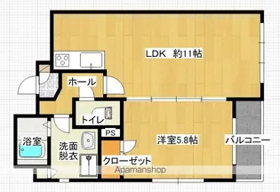 プラム天神【4階】の間取り