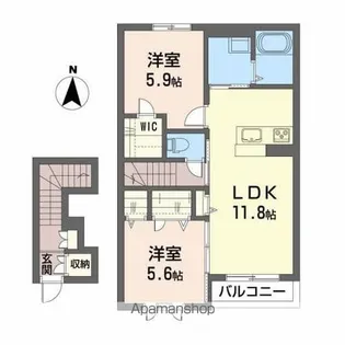 ベル・エキップ【2階】の間取り