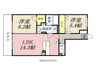 サニーコート梅満【3階】の間取り