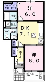 ベル・ヴィオラKⅡ【1階】の間取り