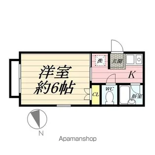 テルベール岸谷【102号室】の間取り