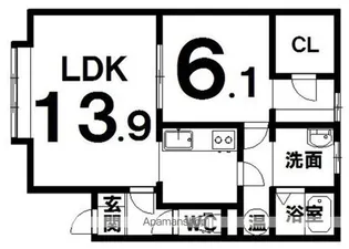 プチロイヤル【1階】の間取り