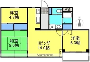 ステータスヒル甲府五番館【103号室】の間取り