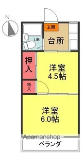 スパサイド石川【301号室】の間取り