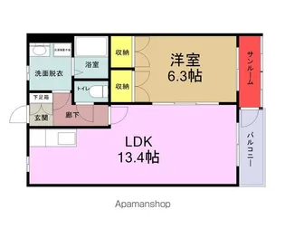 フォーチュン【205号室】の間取り