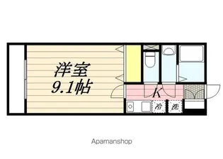 ソレイユ検見川浜【303号室】の間取り