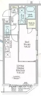 東京都新宿区西新宿8丁目【マンション】の間取り