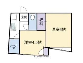 渡辺ビル(清水)【504号室】の間取り
