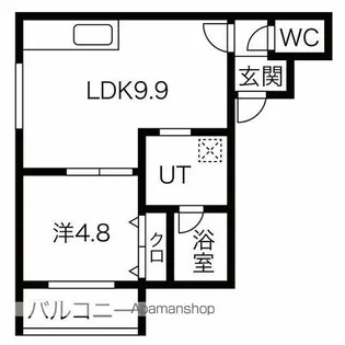 URBAN PLACE 2ND【201号室】の間取り