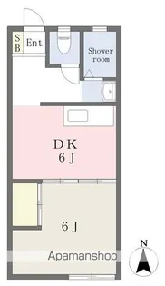 ニック道後【406号室】の間取り