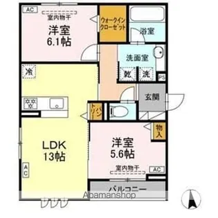 メラクラッツ【2階】の間取り