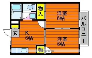 シティハイツカサミアⅡ棟【101号室】の間取り