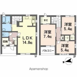ルーラル五月B【1階】の間取り