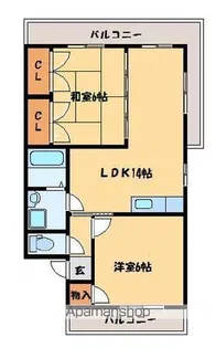 オークヒルズ707【4階】の間取り