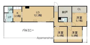 柏木レジデンス【401号室】の間取り