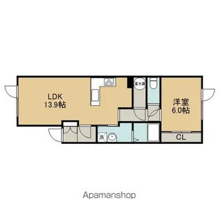 LA LUCE三条通【203号室】の間取り