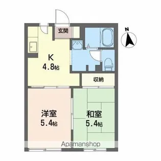 メルベーユA【102号室】の間取り