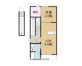 ルミウス延喜ABC【A201号室】の間取り