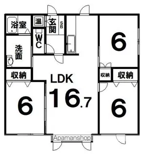 ハイツラルゴ【1階】の間取り