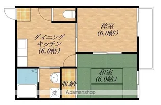 コーポ鹿深【102号室】の間取り