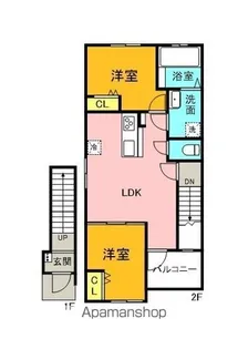 OPUS ONE DOI【201号室】の間取り
