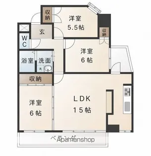 ヒルハイツ浅井【3階】の間取り