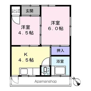 こざか荘【201号室】の間取り