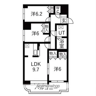 ヴォーネン元町NORTH【105号室】の間取り