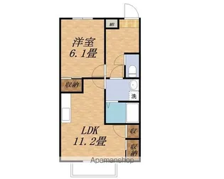 リアンノール【102号室】の間取り