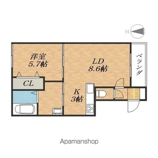 (仮称)西9南10AP【2階】の間取り