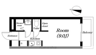 ハウス良心【205号室】の間取り